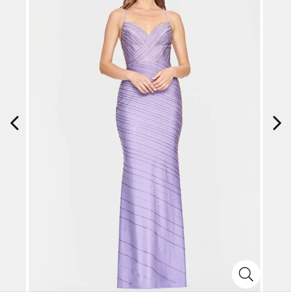 NWT FAVIANA Charmeuse Heat-Stone Patterned Dress | Size 4 Small - Picture 2 of 14